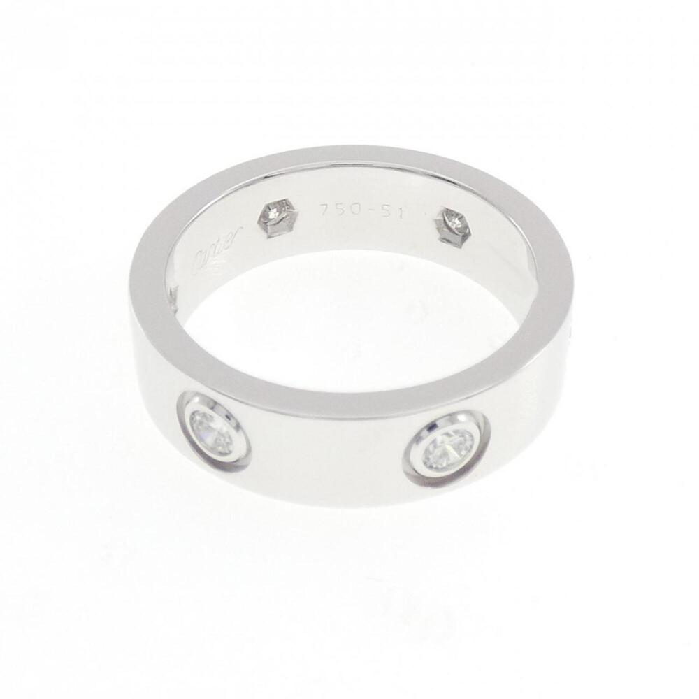 CARTIER Silver Diamond Love Ring - Picture 3 of 5